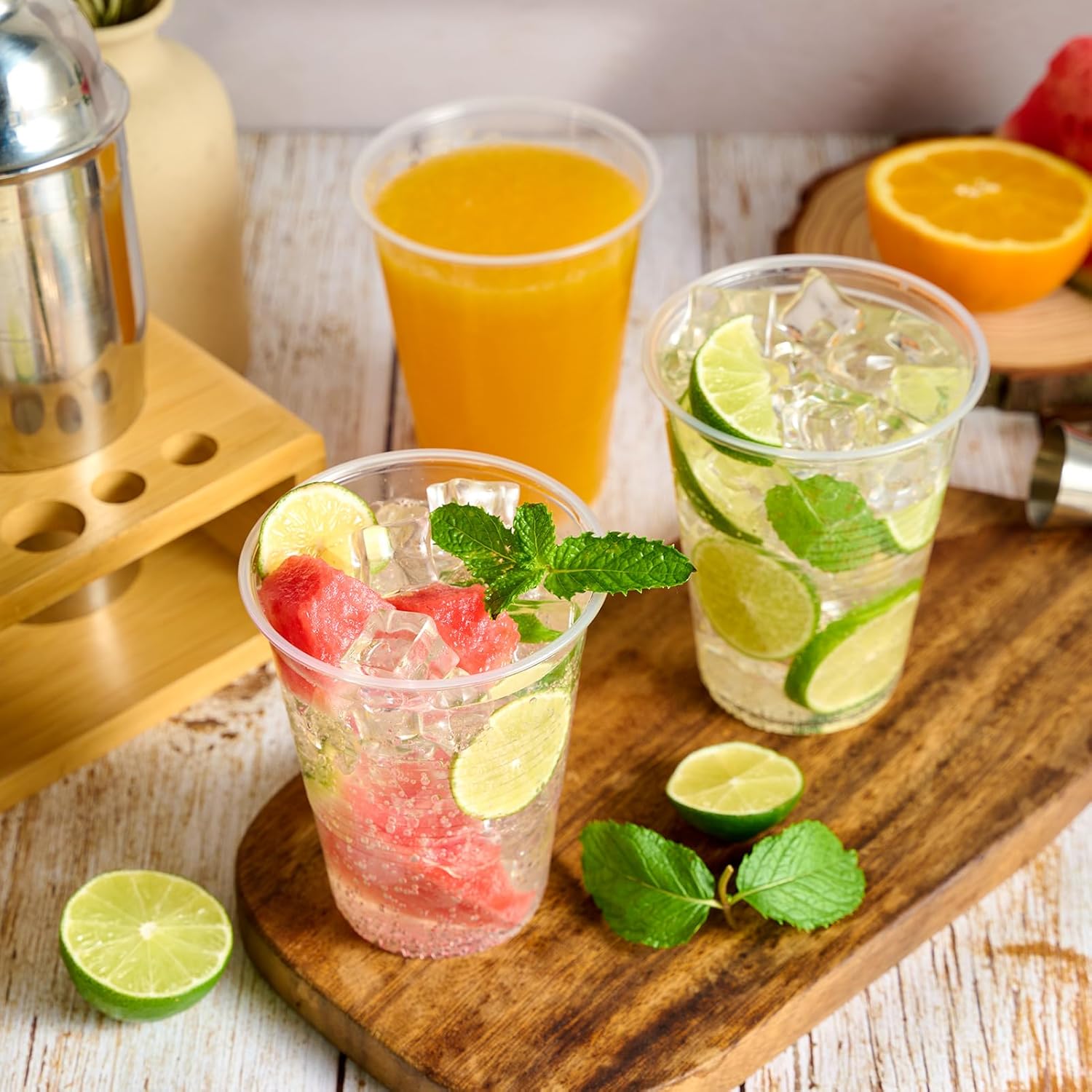 1000 Pack 16oz Plastic Cups,Disposable Clear Drinking Cups,Hot and Cold Drink Container for Water, Juice, Soda,Coffee - Image 2