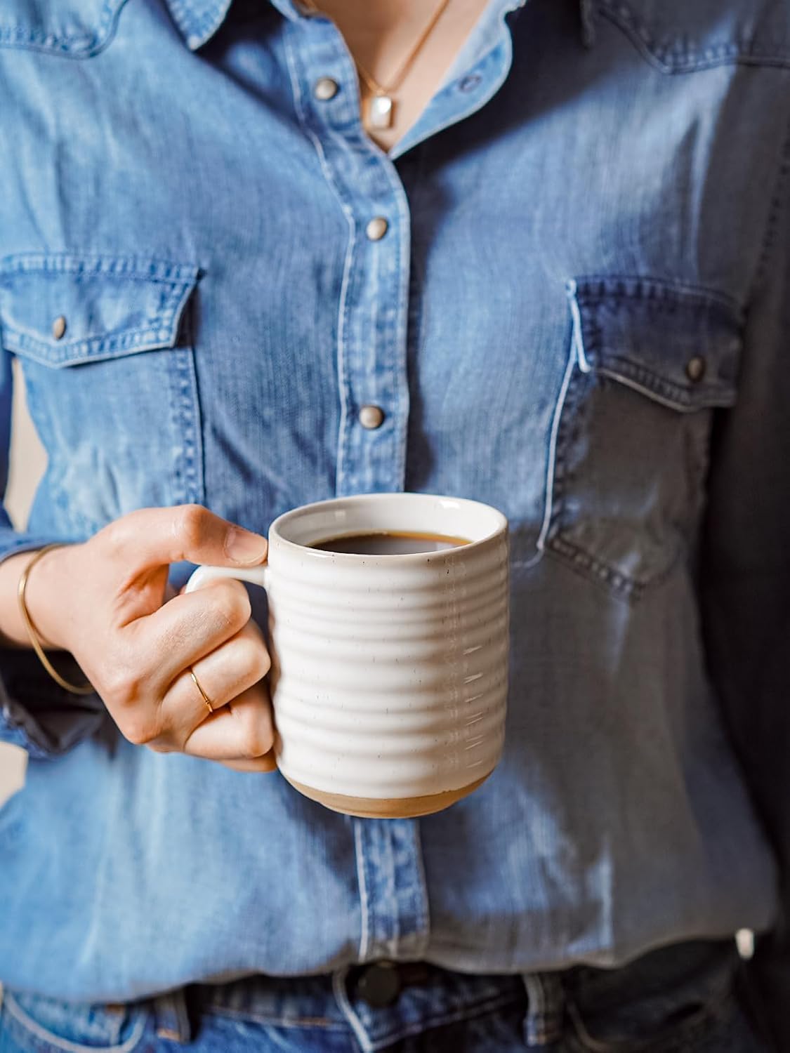 Coffee Mugs 12 oz, Ceramic Mug Set, Housewarming Wedding Gift, Coffee Cups for Latte, Hot Tea, Cappuccino, Mocha, Cocoa - Set of 4, Arctic White - Image 2
